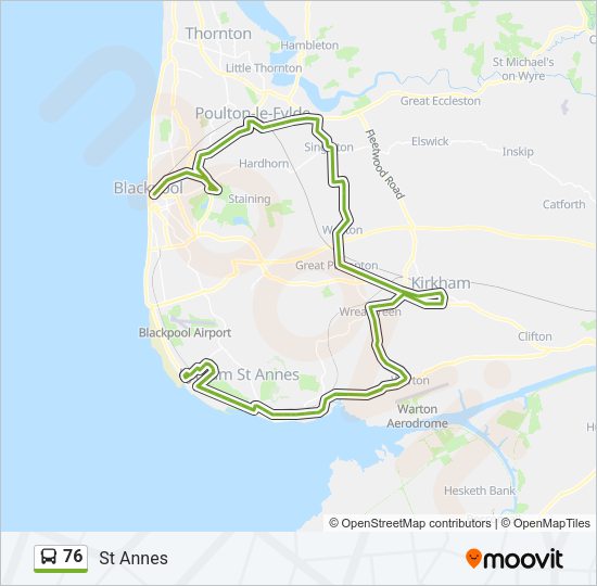 76 Bus Line Map