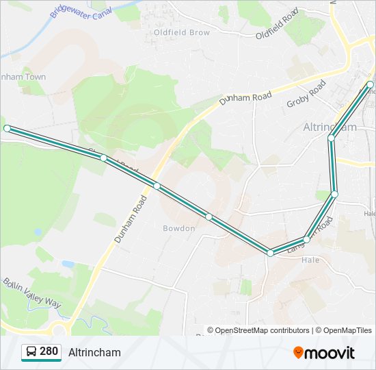 280 Route Schedules, Stops & Maps Altrincham (Updated)