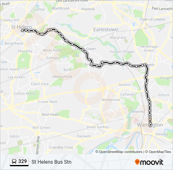 329 Bus Line Map