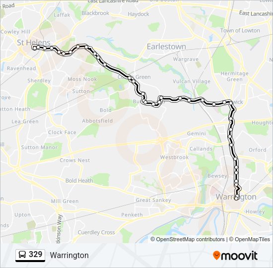 329 Bus Line Map