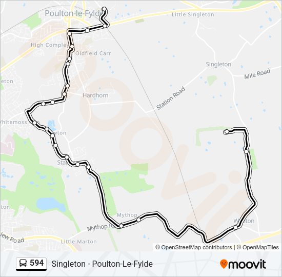 594 Bus Line Map
