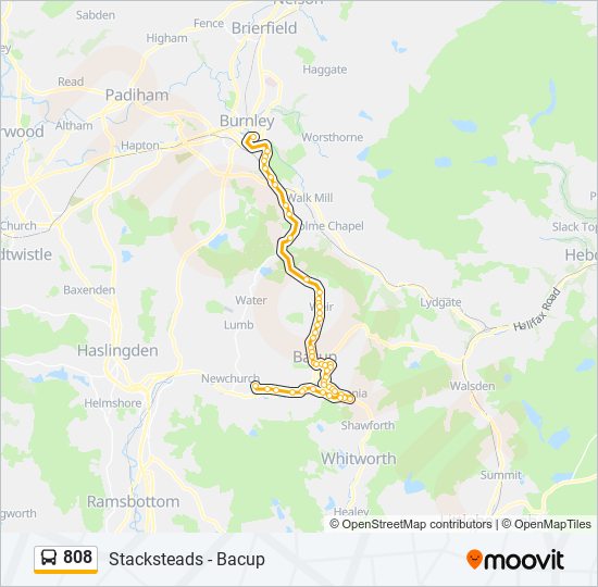 808 Bus Line Map