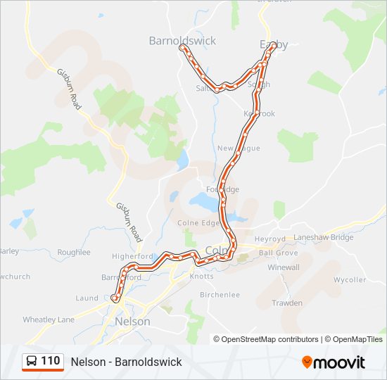 110 Bus Line Map