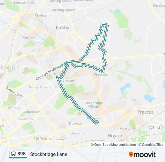 898 Bus Line Map