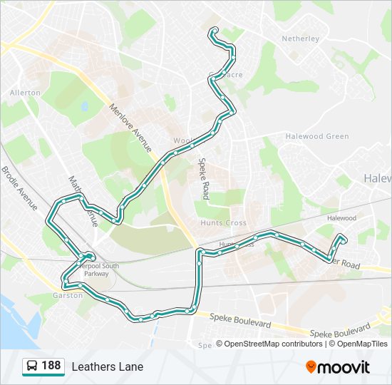 188 Bus Line Map