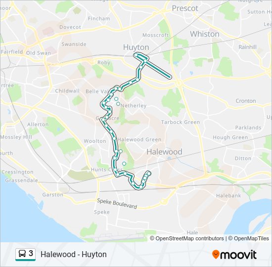 3 Route Schedules, Stops & Maps Halewood (Updated)