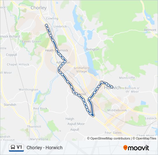V1 Bus Line Map