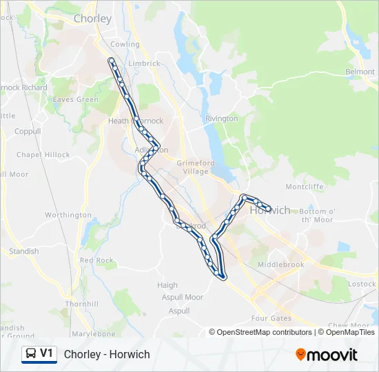 V1 Bus Line Map