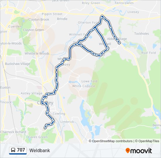 707 Bus Line Map
