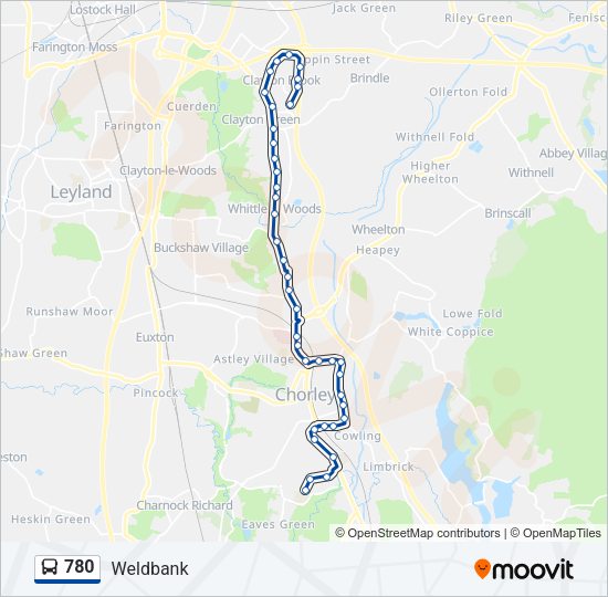 780 Bus Line Map