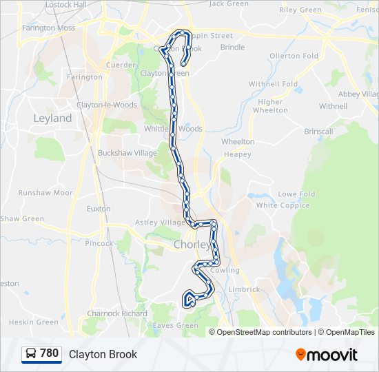 780 bus Line Map