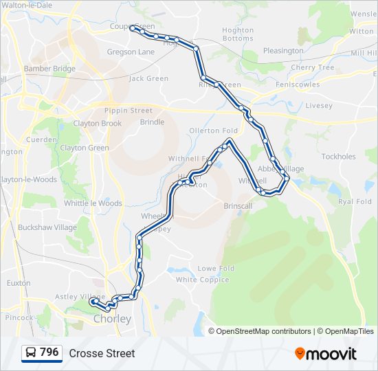 796 Bus Line Map