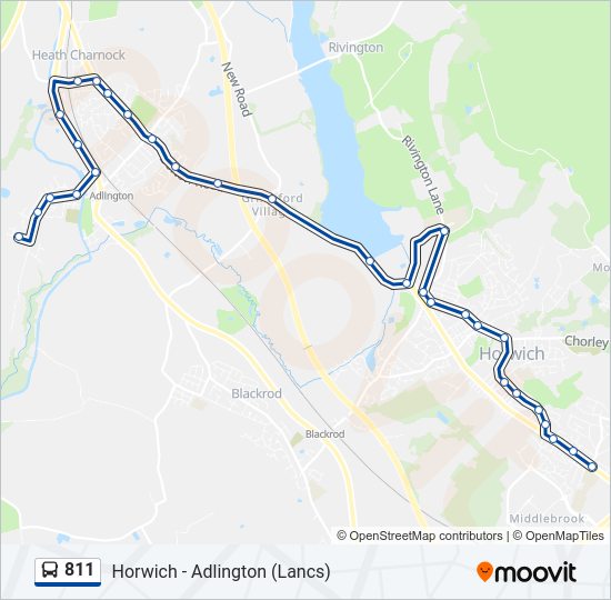 811 bus Line Map