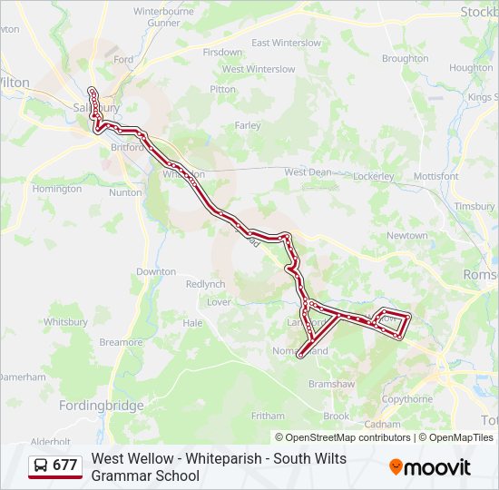 677 Bus Line Map