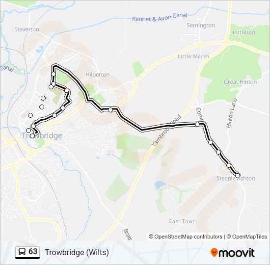 63 Bus Line Map