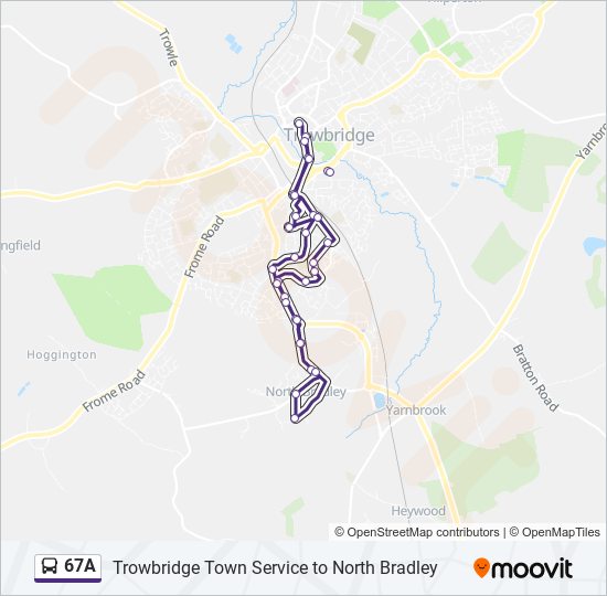 67A bus Line Map