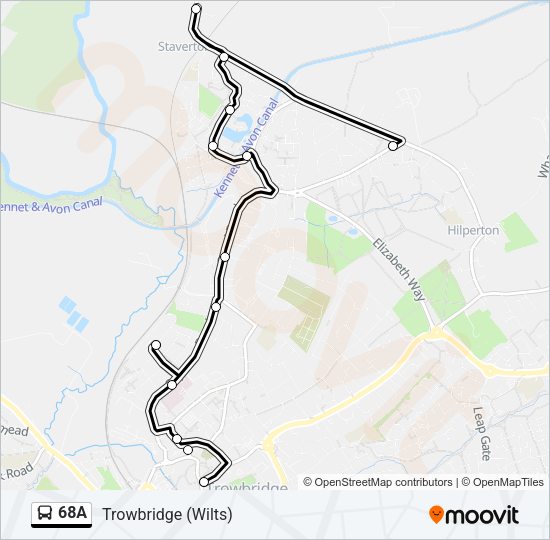 68A Bus Line Map