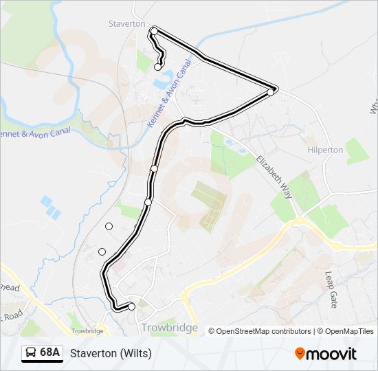 68A Bus Line Map