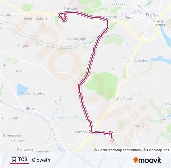 TCS Bus Line Map