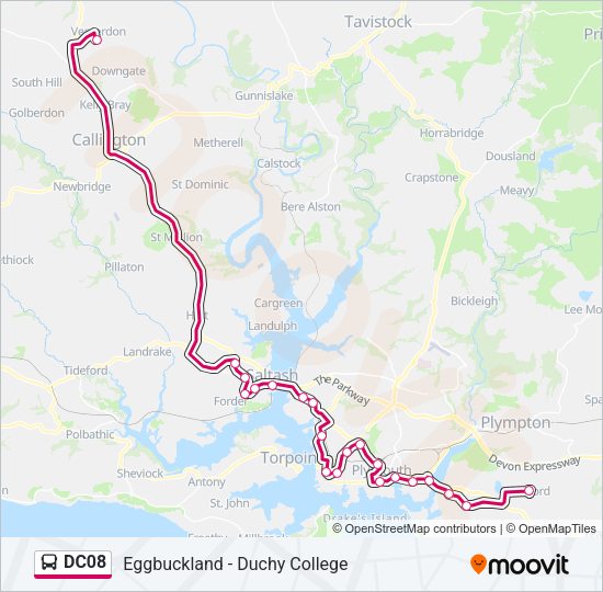 DC08 Bus Line Map
