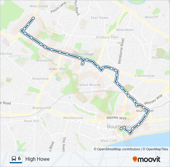 6 Bus Line Map