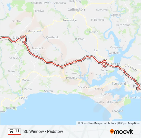 11 Bus Line Map
