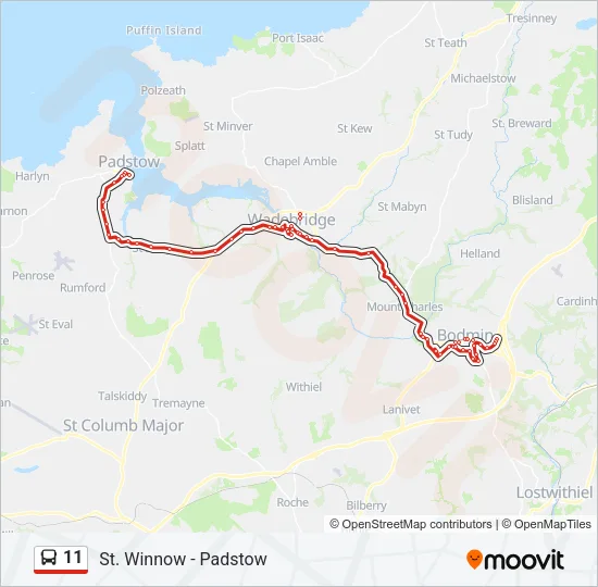 11 Bus Line Map