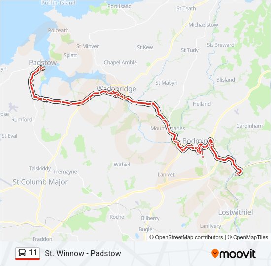 11 Bus Line Map
