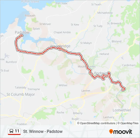 11 Bus Line Map