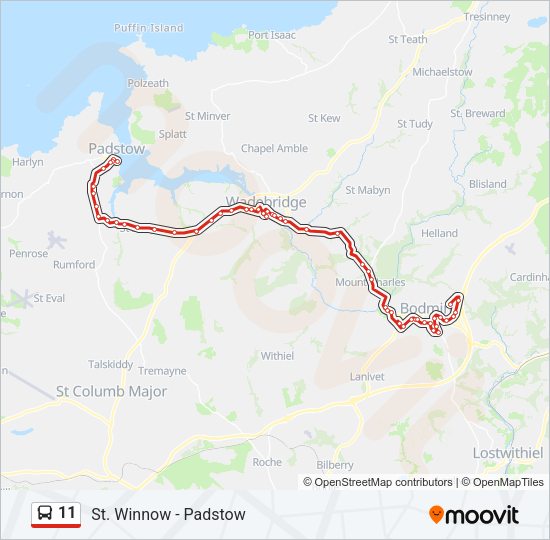 11 Bus Line Map