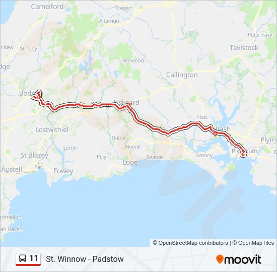 11 Bus Line Map