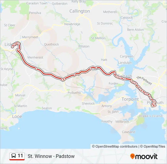 11 Bus Line Map