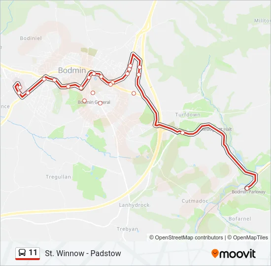 11 Bus Line Map