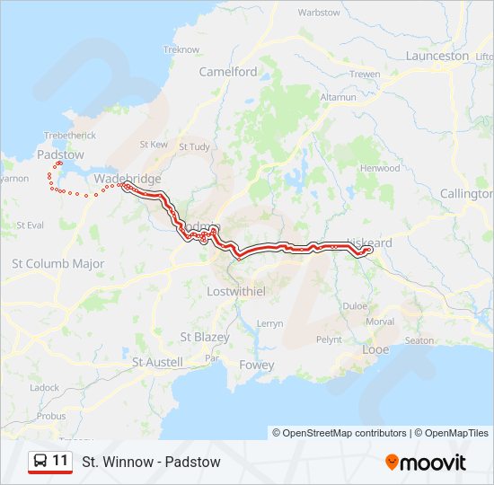 11 Bus Line Map