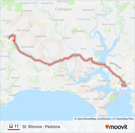 11 Bus Line Map
