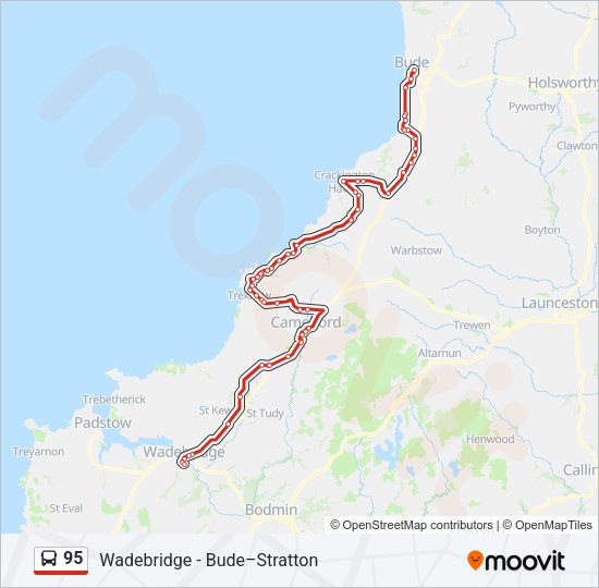 95 Bus Line Map