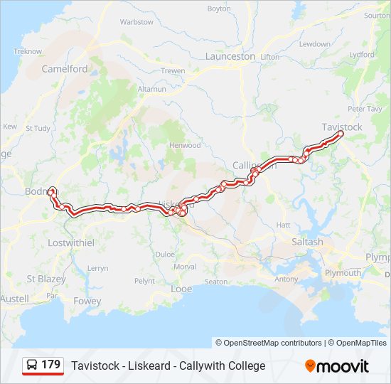 179 bus Line Map