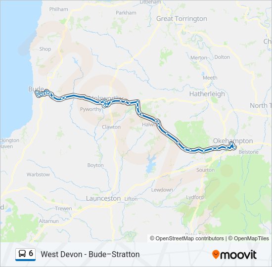 6 Bus Line Map