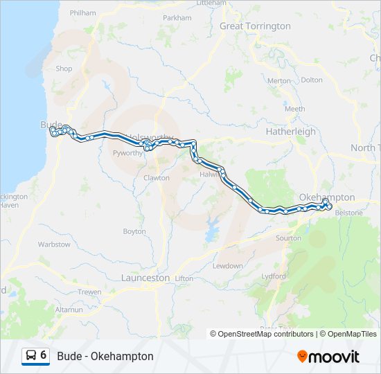 6 bus Line Map