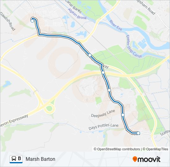 B Route: Schedules, Stops & Maps - Marsh Barton (Updated)