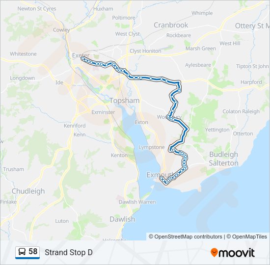 58 Bus Line Map