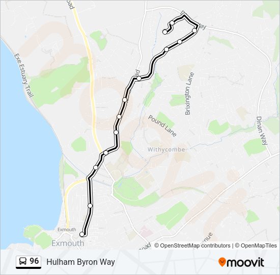 96 Bus Line Map