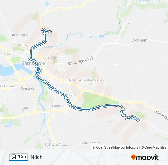 155 Bus Line Map