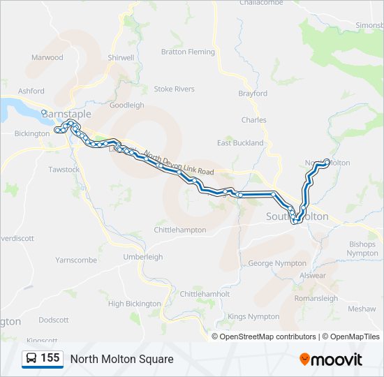155 Bus Line Map
