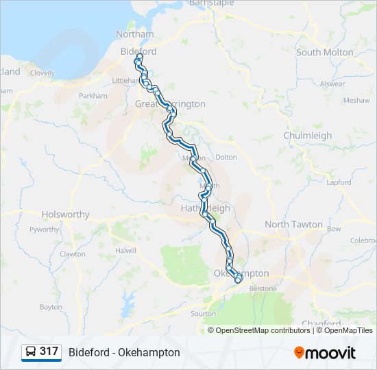 317 bus Line Map