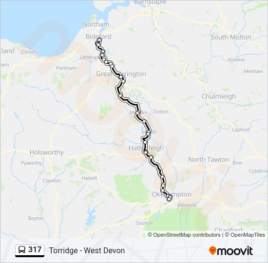 317 Bus Line Map