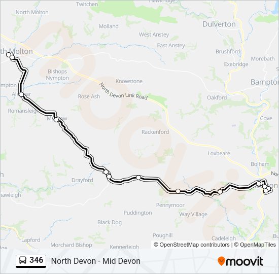 346 Bus Line Map