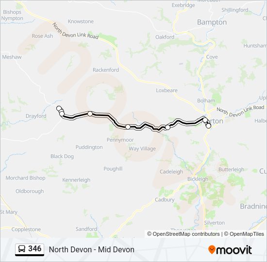 346 Bus Line Map