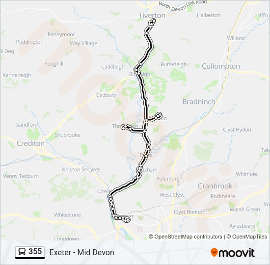 355 Bus Line Map