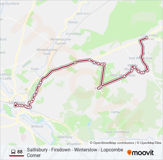88 Bus Line Map